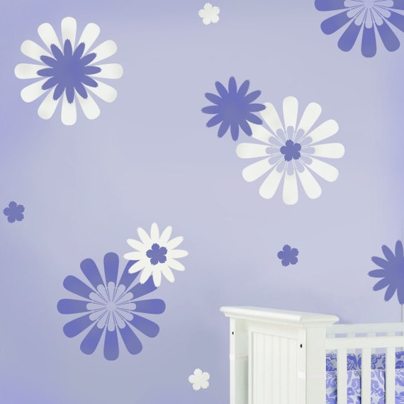 Nursery Stencils Daisy Crazy Kit 1 Easy by CuttingEdgeStencils