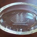 Vintage Collectible Tobbaciana Etched Glass Clipper Ship Ashtray