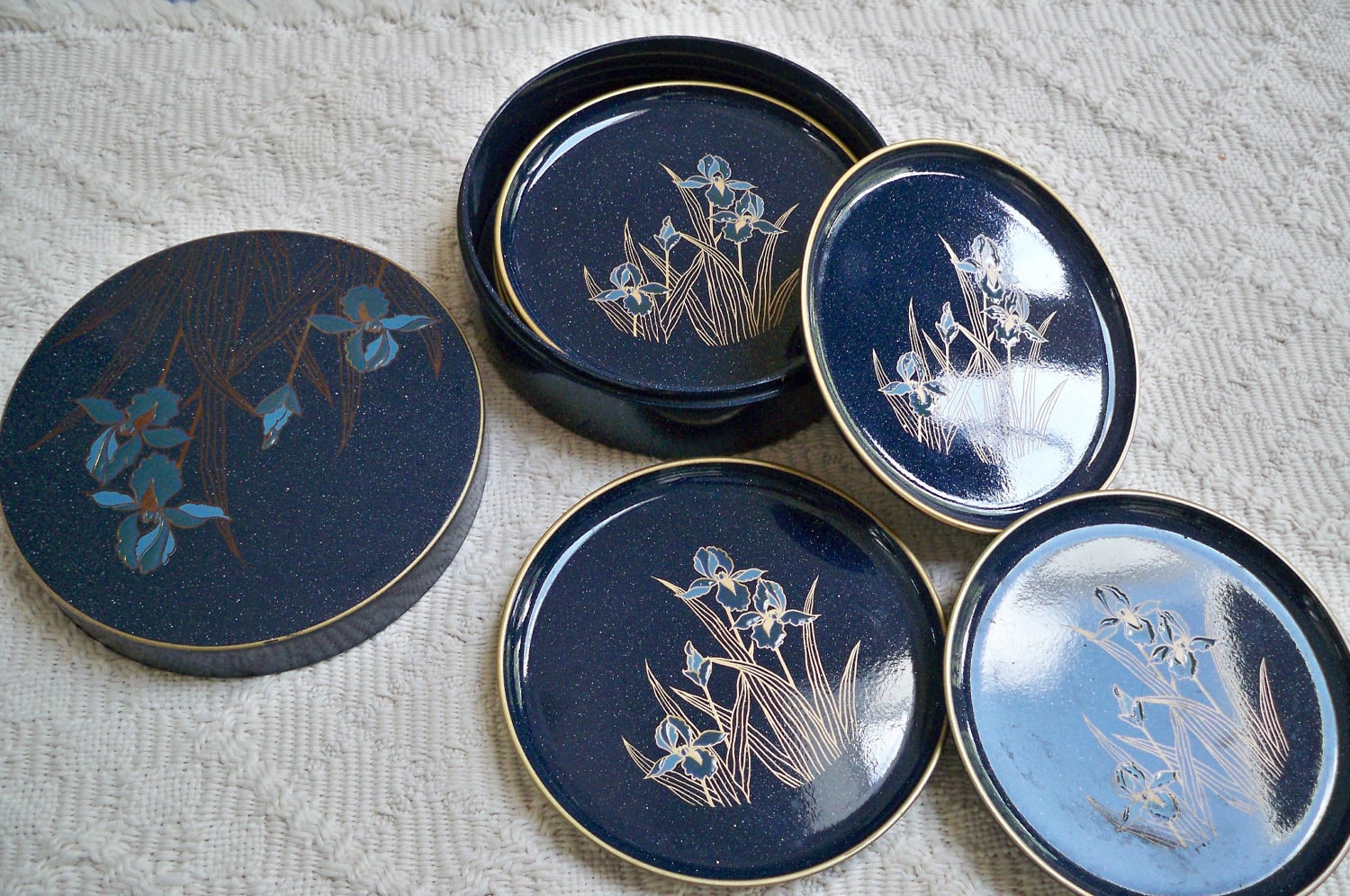 Vintage Lacquerware Otagiri Japan Coasters