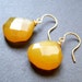 The Novia -- Yellow Chalcedony Teardrop Earrings