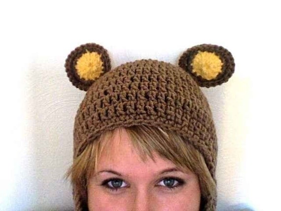 Items similar to Adult Bear Ear Hat on Etsy