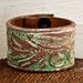 Tooled Leather Bracelets Cuffs Wristband Winter Fashion OOAK