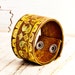 Winter Colors Leather Cuff Vintage Jewelry