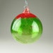 Blown Glass Holiday Ornament Cherry Lime Speckle