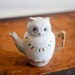 1950s Porcelain Vintage Owl Teapot