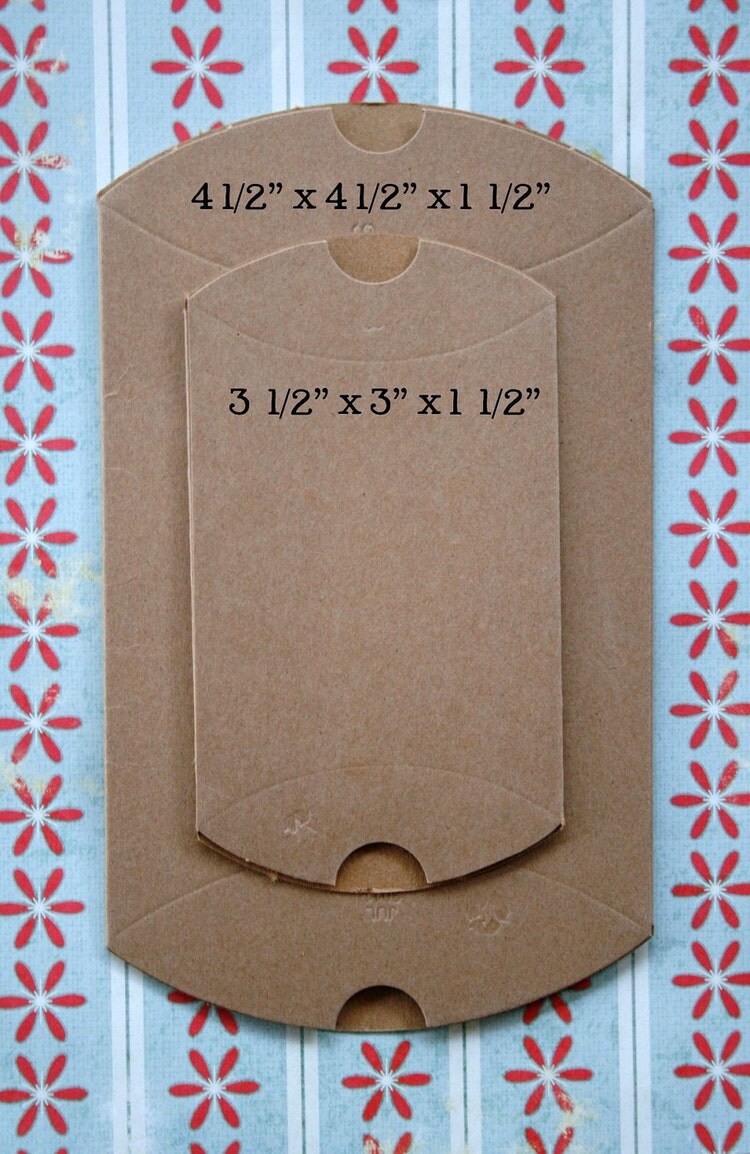 DIY Brown Small Kraft Pillow Boxes set of 12 by InTheClear