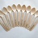 50 Disposable and Compostable Crafty Wooden Utensils Cutlery Greenware - Standard Message of Choice - Eco Natural