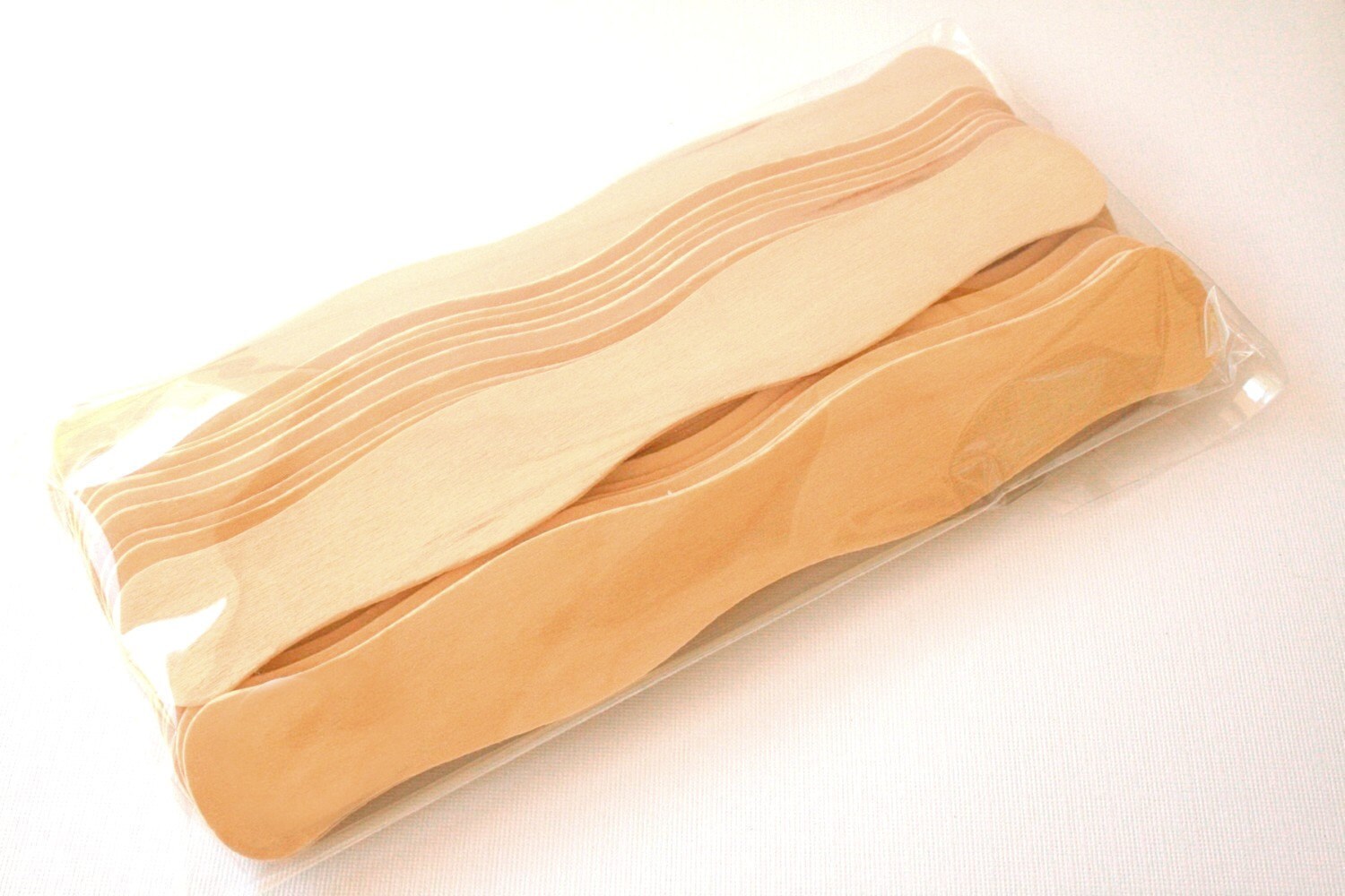 25 Wavy Wooden Fan Handles or Fan Sticks
