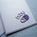 Embossed Welcome Baby Card in White and Purple