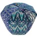 18" Pouf Bean Bag, Ikat Pillow, Multi Colors
