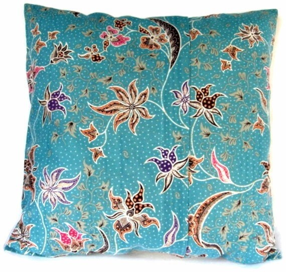 Batik Pillows Blue by MyBaliCloset on Etsy