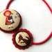 Little Red Riding Hood Covered Button Felt Headband