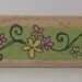 Swirly FLOWER BORDER Rubber Stamp