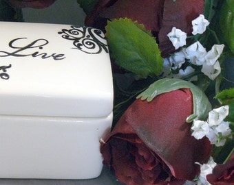Ceramic Box - Live Keepsake Box