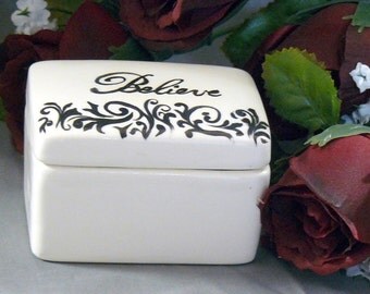 Ceramic Believe Keepsake Box