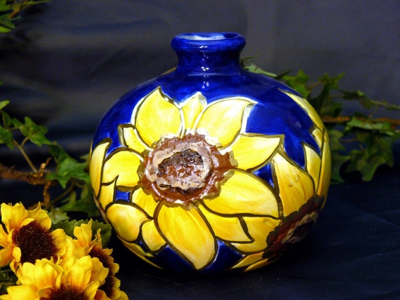 Small Ceramic Sunflower Vase