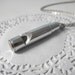 Silver Whistle Necklace with Silver Chain