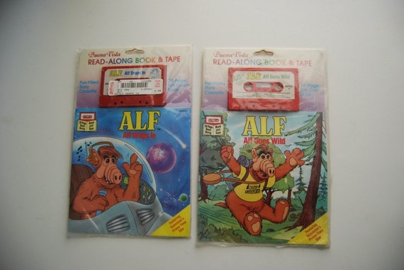 ALF Book n Cassette Tape Kids Read Along Toy 80s Vintage Set