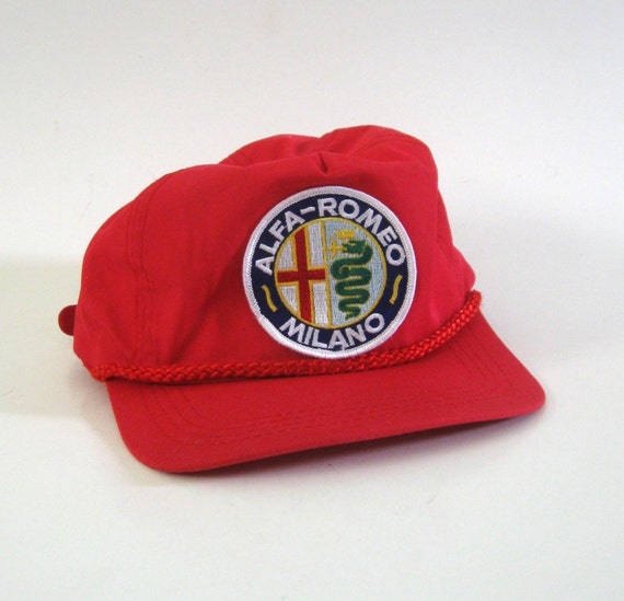 Alfa Romeo Baseball Cap Vintage Hat Patch 80s Sports Car