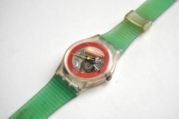 clear swatch watch from the 80s