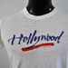 Hollywood Vintage TShirt CA Soft Thin Tee Red White Blue California Medium Small