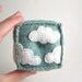 Cloudy Hand Embroidered Wool Felt Pincushion