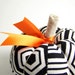 Pumpkin Pincushion in Black and White Mod