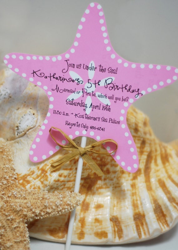 Starfish Birthday Invitations 6