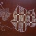 Vintage Japanese Stencil Leaf Kimono Katagami Showa Period