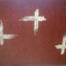 Vintage Japanese Katagami Stencil Cross in Showa Period