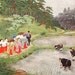 Vintage Japanese Postcard Empress Watching Rice Planting