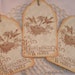 SALE Christmas Tags Bird Family Nest Set of 6