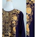 1970's Purple Gold Caftan // Embroidered Maxi Dress // Ethnic Bohemian Dress