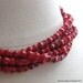 13 Natural Blood Red Coral 5inches (12.5cm) Dog Bone Beads