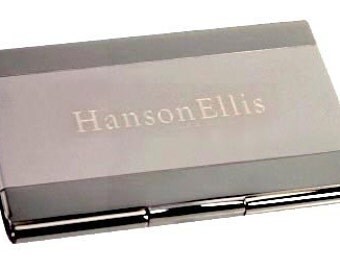 Custom 2-Toned Business Card Holder Free Engrave Gift Idea