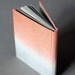 Ombre Book in Peach and Gray Linen with Lined Pages