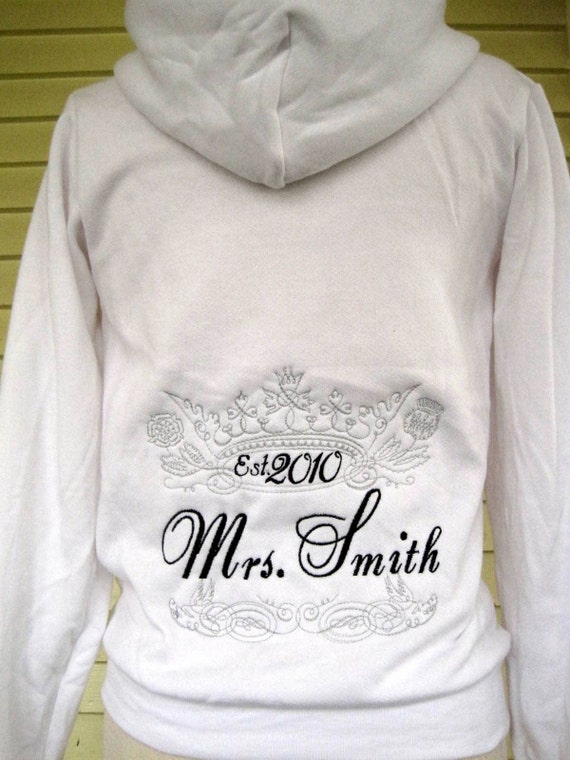 white bride sweatsuit