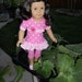 18 Inch American Girl Doll Clothes Pink with White Polka Dots Dress with Leggings and flats Ready to Ship