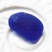 Rare Cobalt Blue Seaglass. Top Drilled
