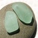 Beautiful Seafoam Seaglass Duo. Top Drilled, Chunky Pieces.