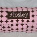 Nap Mat - Monogrammed Light Pink Disco Dot Nap Mat with Brown Double-sided Minky or Minky Dot Blanket