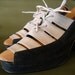 reserved-size 7 black and white sporty platforms