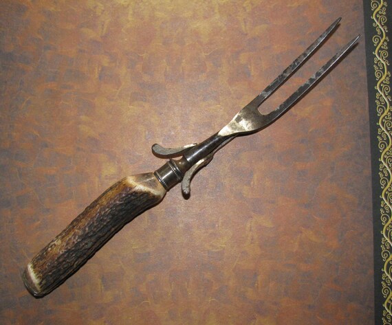 Vintage Bone Handle Meat Carving Fork