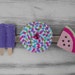 SALE-Summertime Sweets felt/rosette hairclips