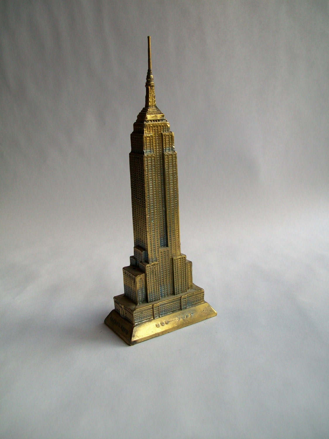 vintage metal empire state building souvenir.