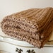 Pecan Colored Organic Cotton Blanket/Afghan--"68 x 46"-One of a kind/Ready to Ship