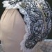 Elizabethan Blackwork Embroidered coif in the style of the 1580-1600