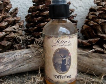 Rita's Offering Spiritual Mist Spray - Thank the Higher Powers for Their Help - Pagan, Magic, Hoodoo, Witchcraft