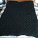 Black Hand Knitted Diagonals and Triangles Afghan, Blanket, Throw - Home Decor - Free Shipping