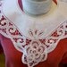 Vintage 1980s Battenburg lace detachable collar